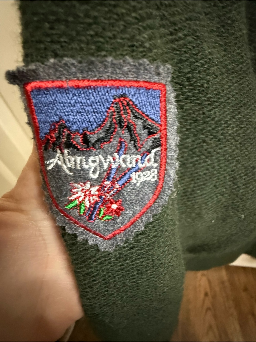 Almgwand Austrian Wool Alpine Sweater Cardigan Women’s EU 42 Large Dark Green - Picture 7 of 7